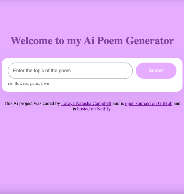 ai poem generator project